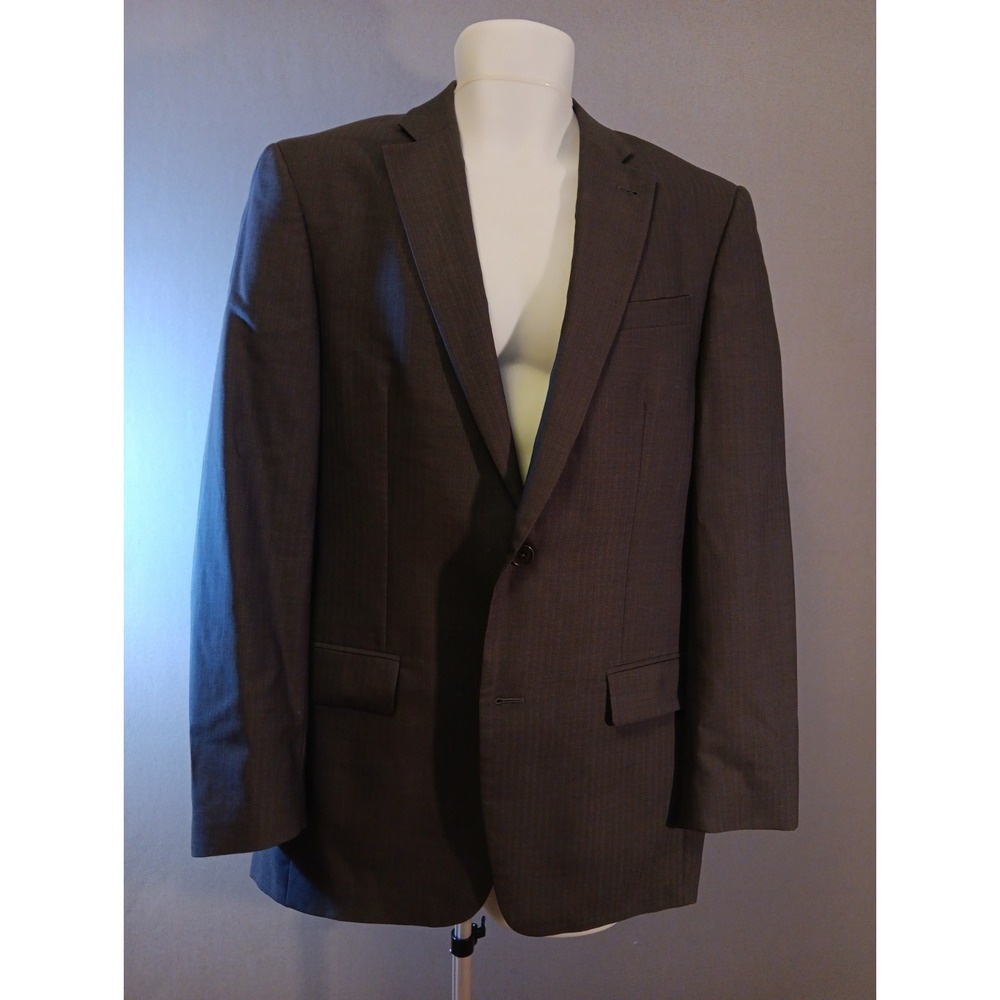 John Varvatos USA Bedford 38R Gray Pinstripe 100% Wool Sport Coat Blazer - OBO